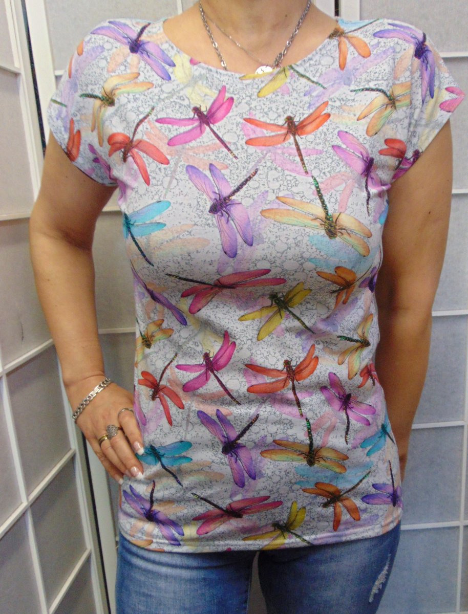 Tričko - barevné vážky (bavlna)