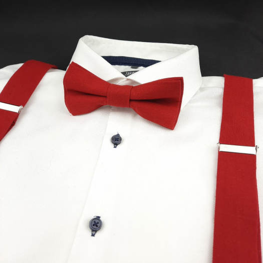 Vínovo Bordový Set Motýlek a Šle