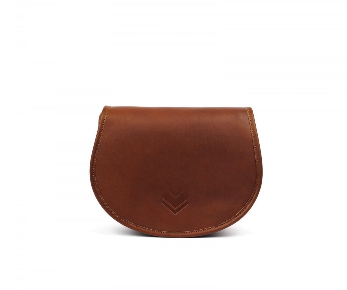 Kožená kabelka midi M B1 - hnědá