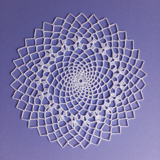 Pavučinka, dečka 16 cm - bílá ananas-53