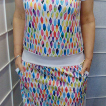 Šaty barevný vzor, velikost L - MAXI SLEVA:)