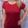 Dámská tričko - tmavě červená barva (viskóza) AKČNÍ CENA DO 31.1.
