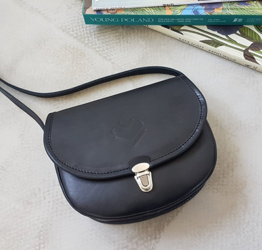 Kožená kabelka mini K C1 - černá