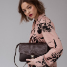 Kožená kabelka midi N 42 - tmavě hnědá