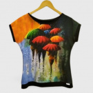 Tričko - barevné deštníky, velikost M