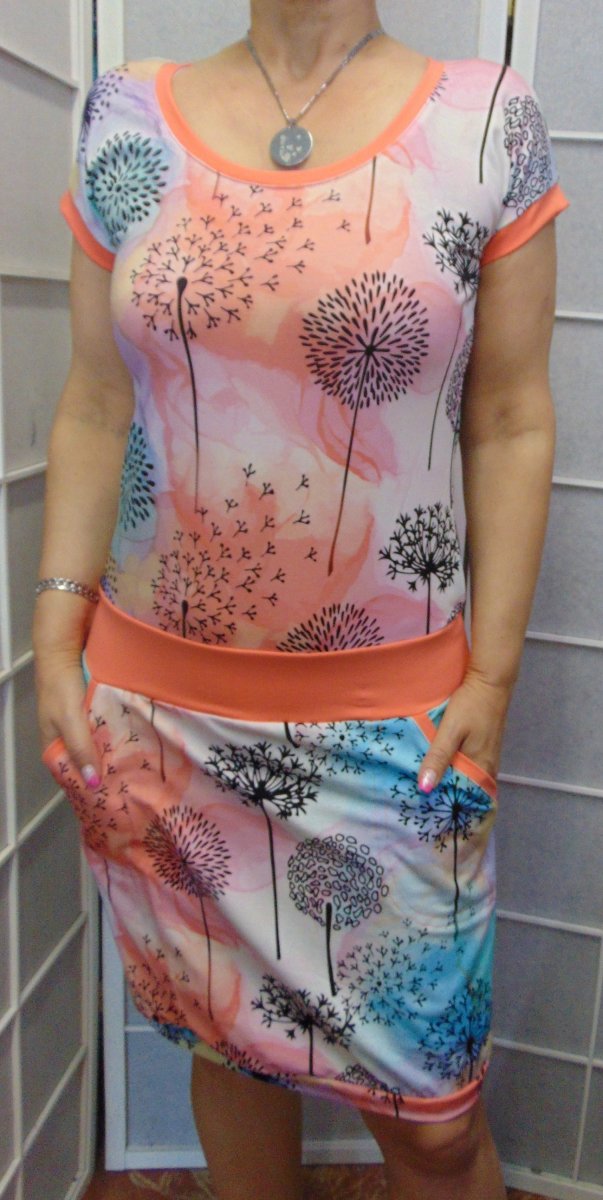 Šaty - pampelišky (bavlna)