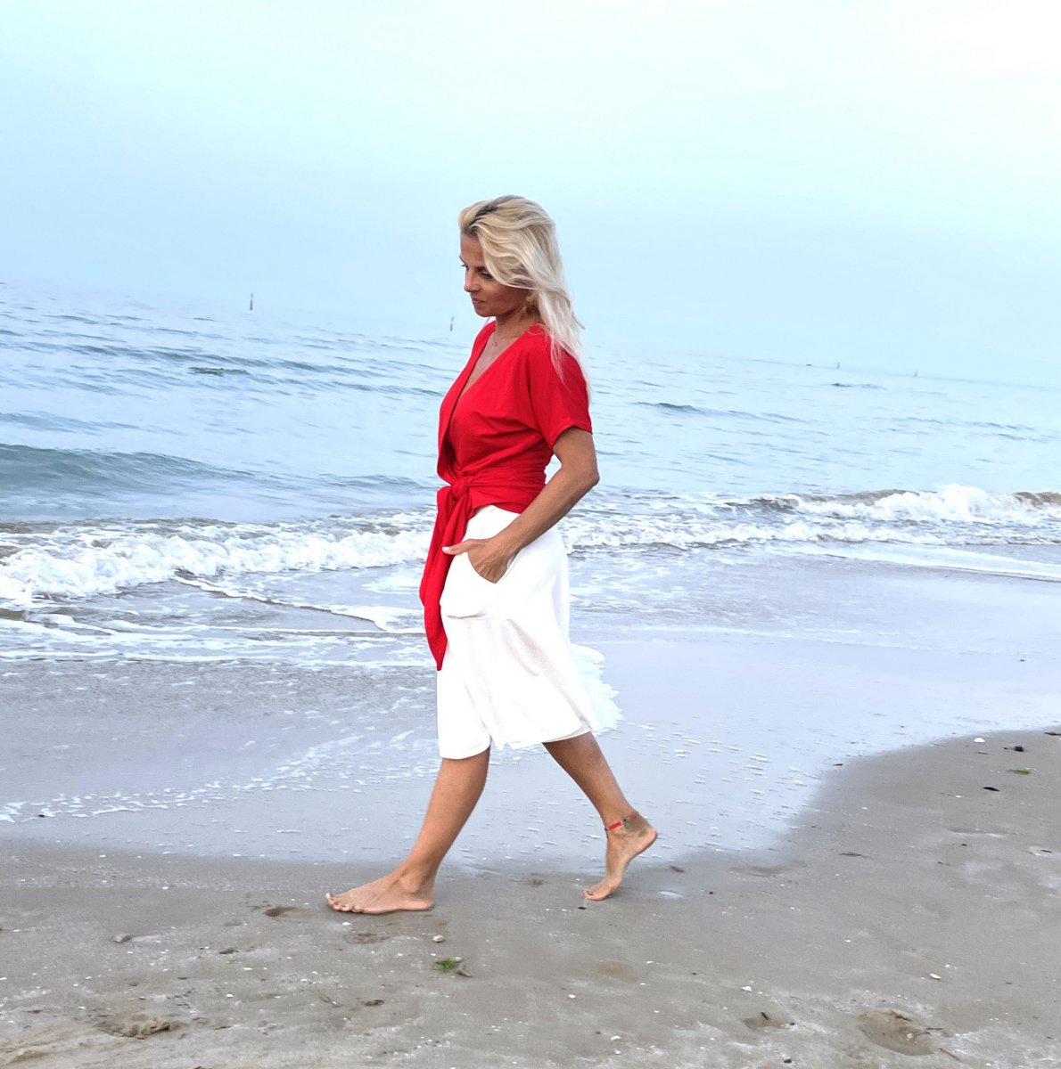 Kalhotová sukně bílá krátká