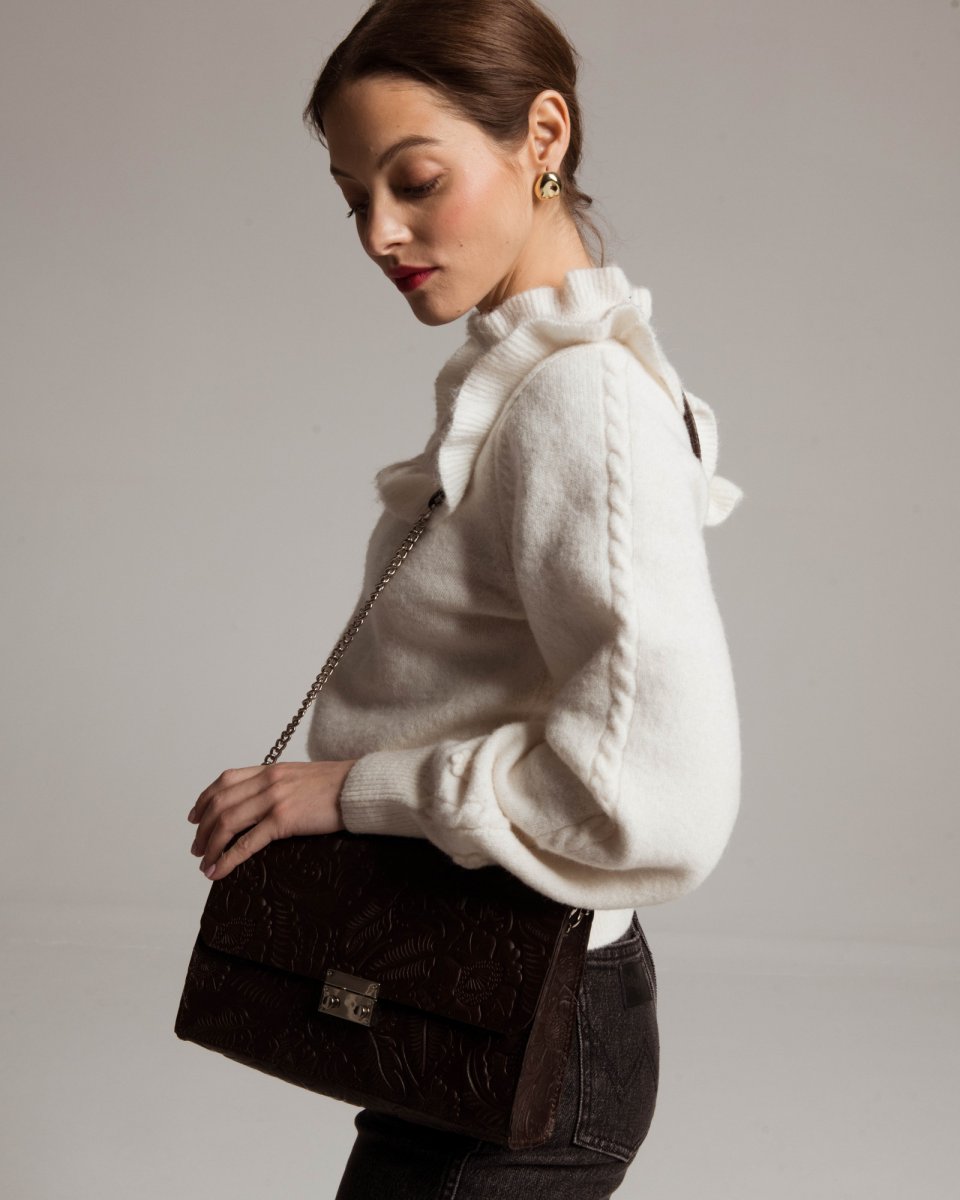 Kožená kabelka CHOCOLATE