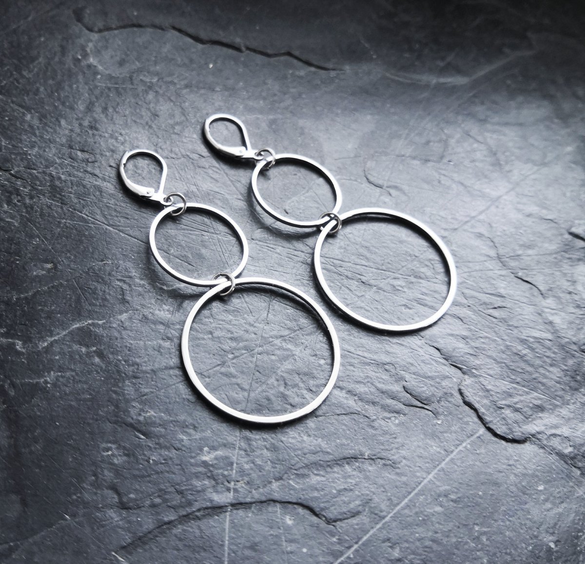 Náušnice*dvojitá karma*chir.ocel