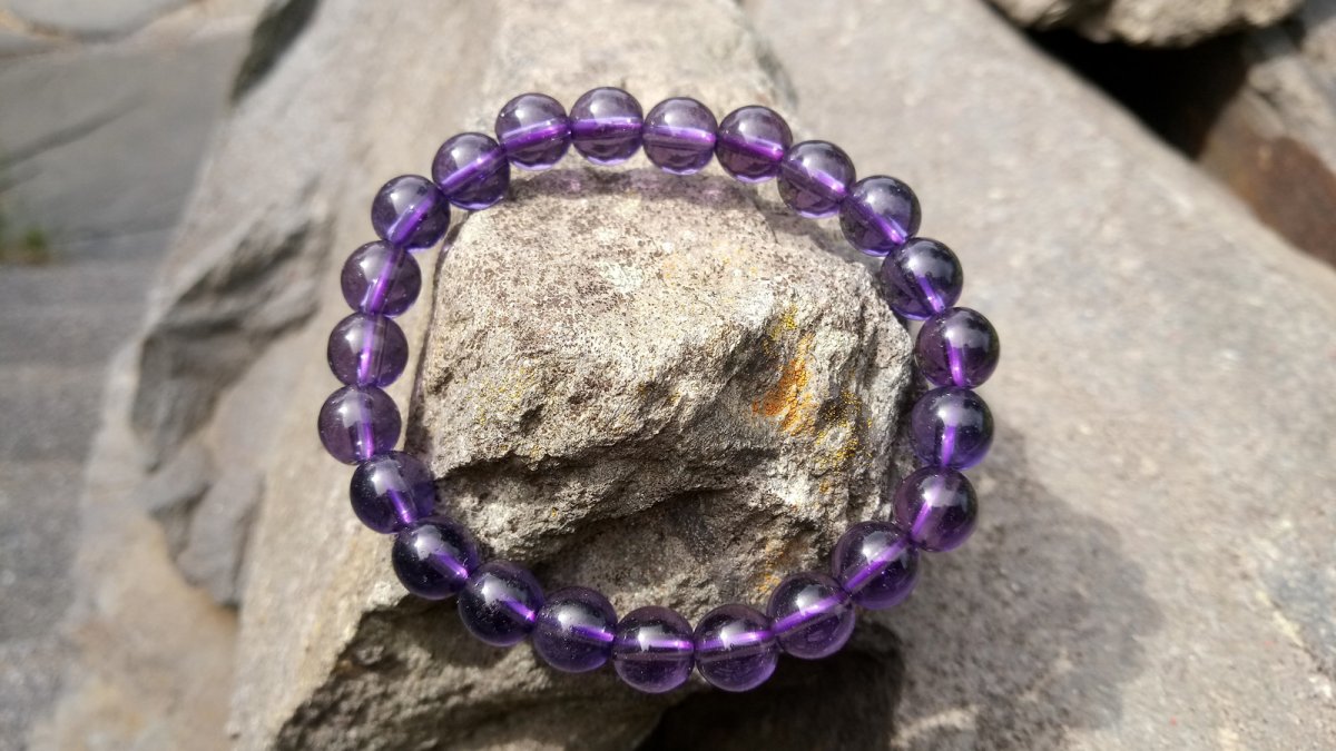 Ametyst kámen klidu pružný elegantní náramek