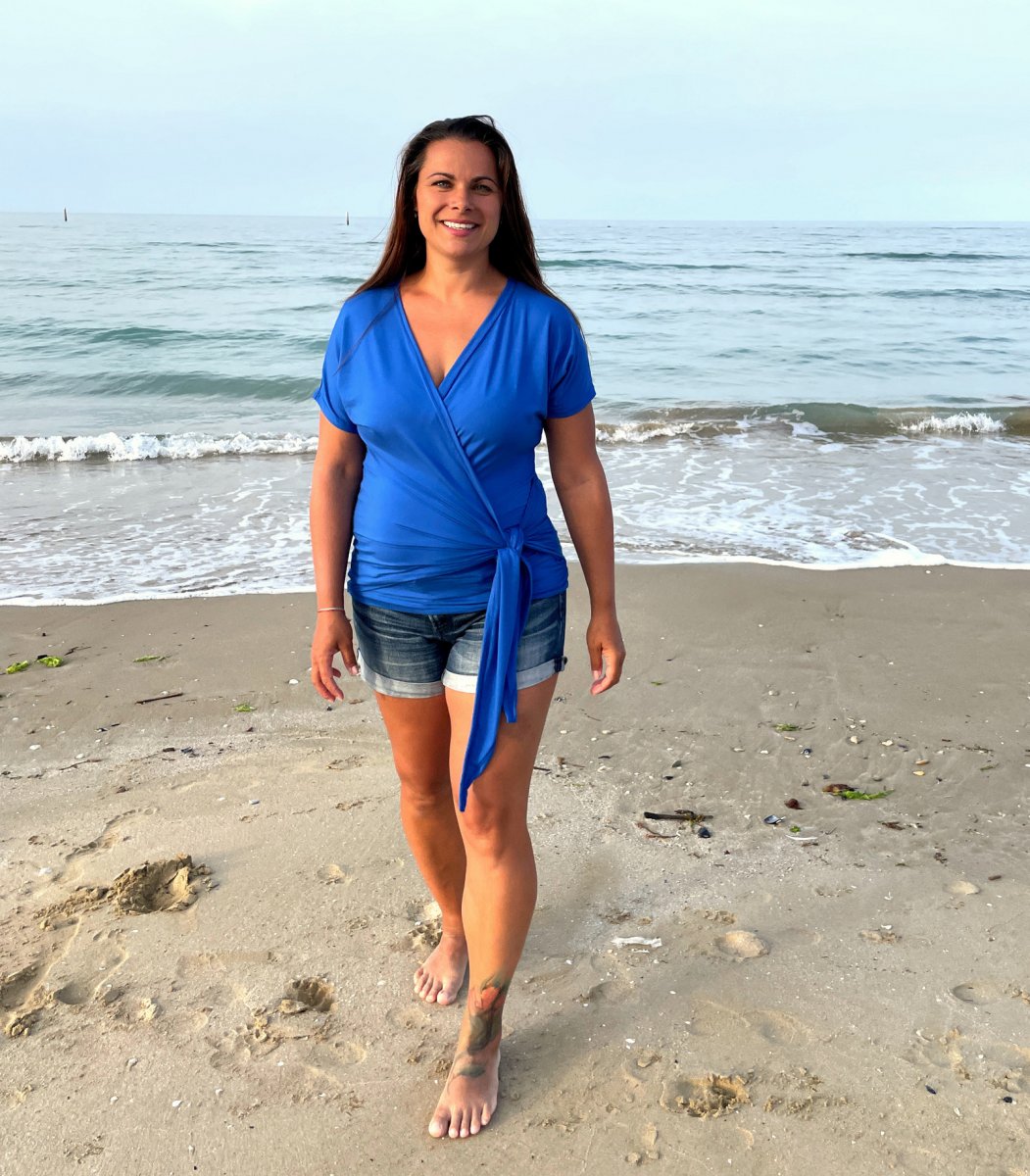 Zavazovací tunika modrá