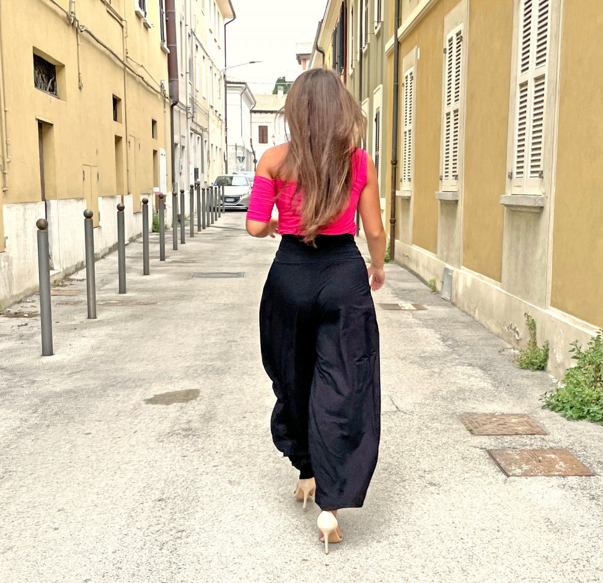 Kalhotová sukně černá dlouhá