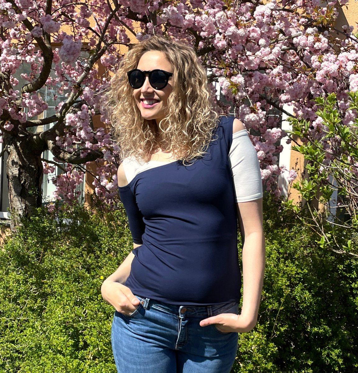 Dvoudílné tričko modré