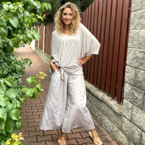 Kalhotová sukně lněná