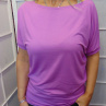 Tričko s širokým lodičkovým výstřihem - fialovo-růžová barva (viskóza) 