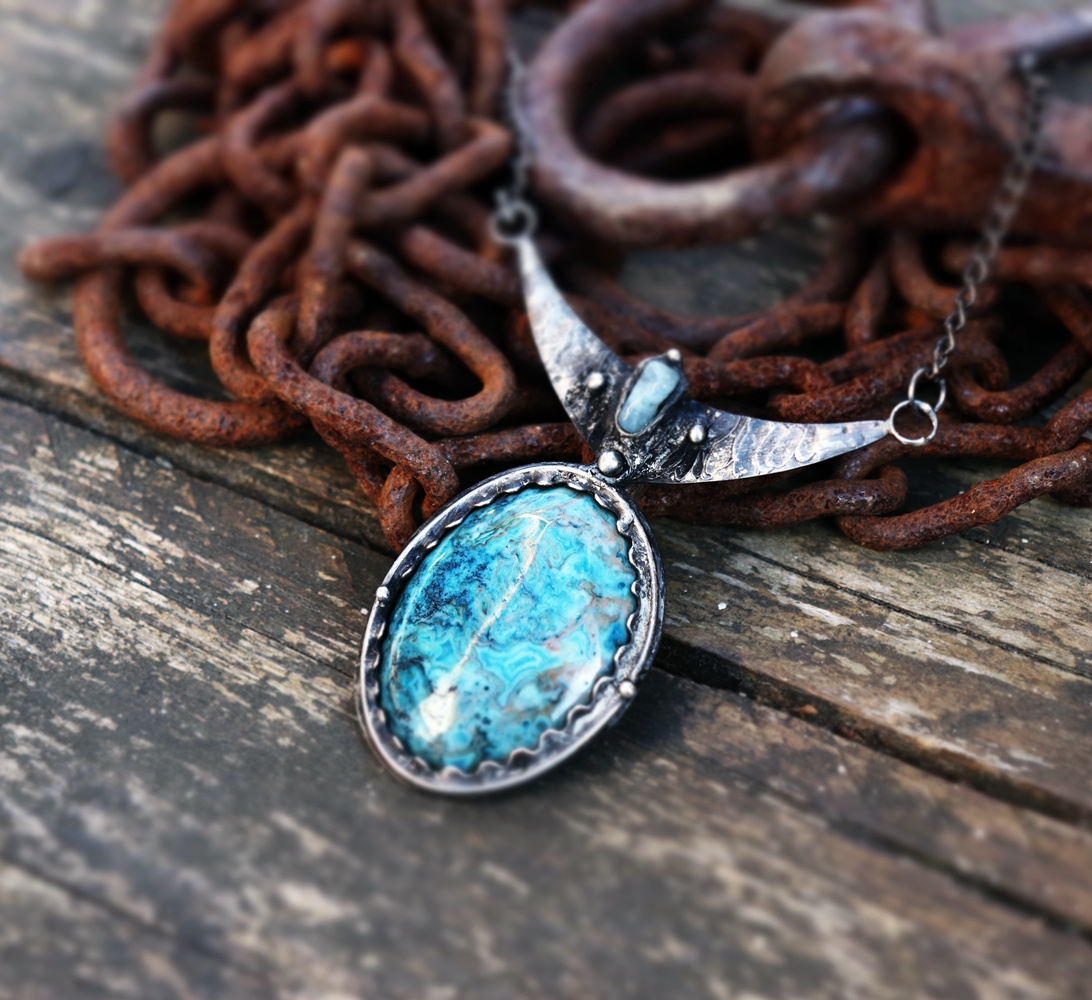 Náhrdelník - KRAJKOVÝ ACHÁT