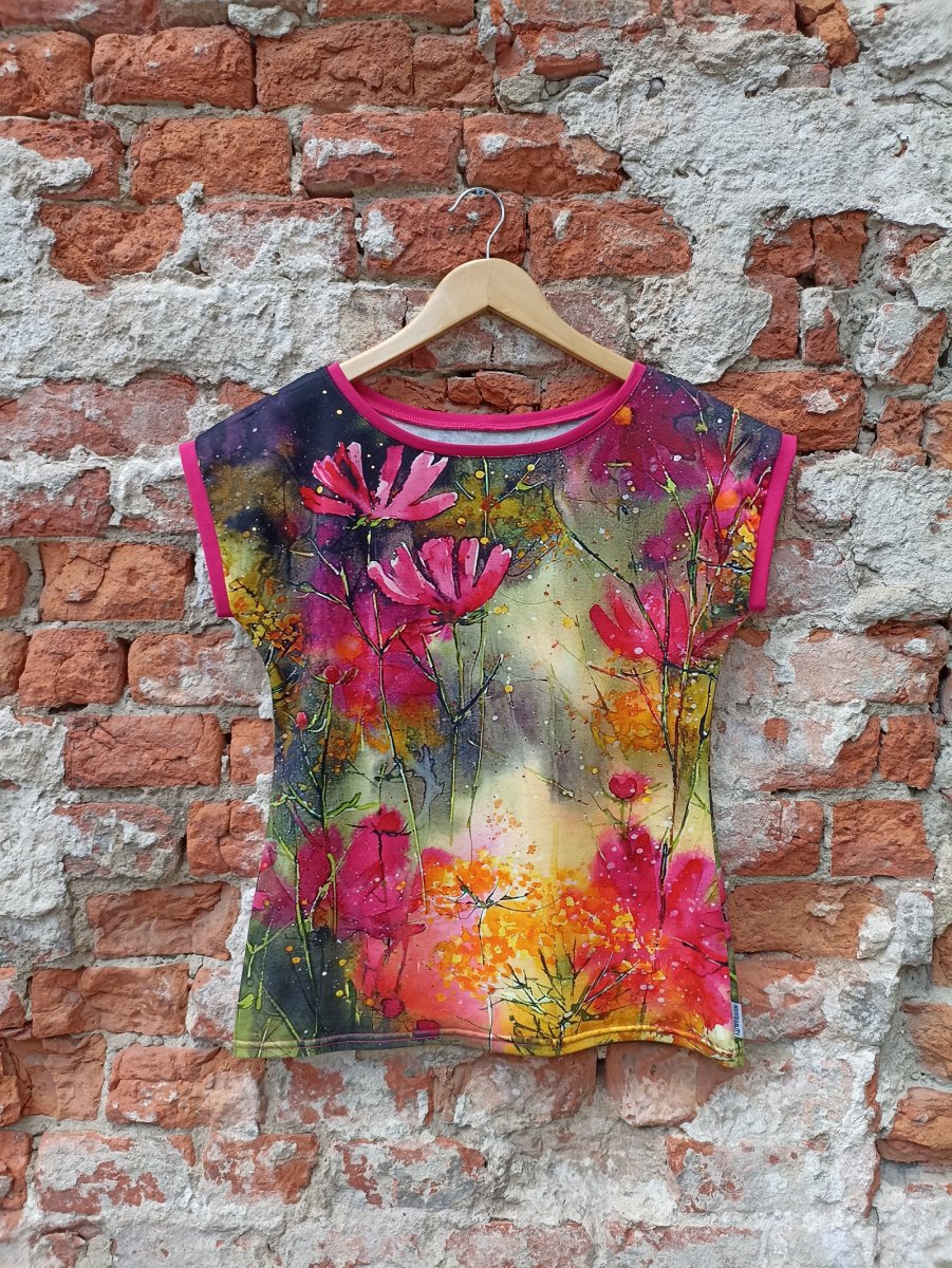 Tričko - květy, velikost M