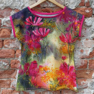 Tričko - květy, velikost M