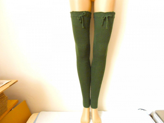 Dlouhé návleky na nohy 75% vlna