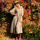 Béžové kanýrové šaty