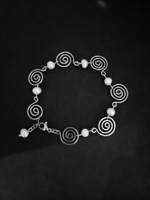 Mořské vlny s perlami - chirurgická ocel