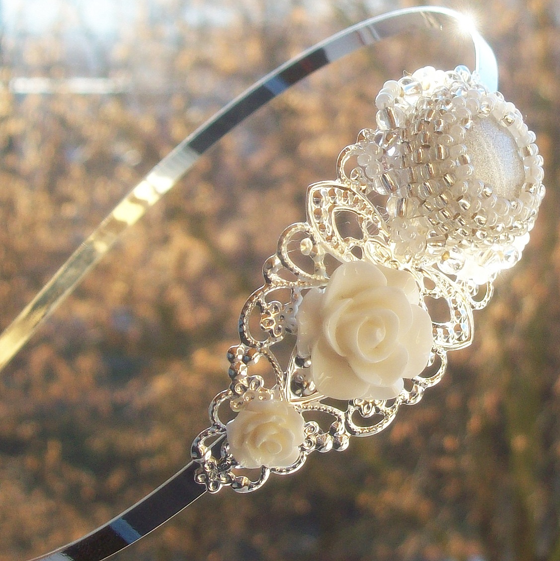 Růžičky na stříbře