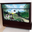 Hnědá schránka s rourou