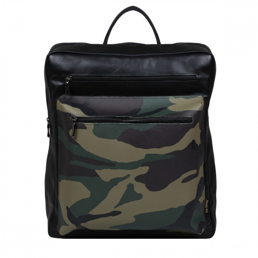 Velký kožený batoh - ARMY VZOR *S*L*E*V*A* 50%