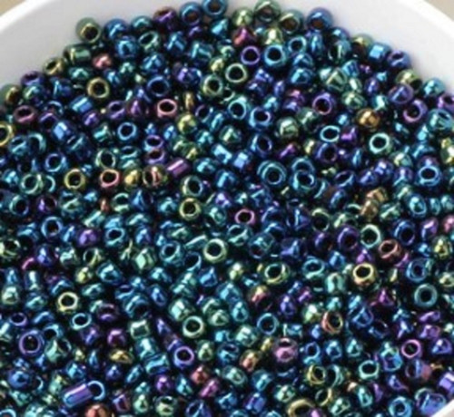 Rokajl - skleněné korálky - 4 mm - 155 ks - 12 g