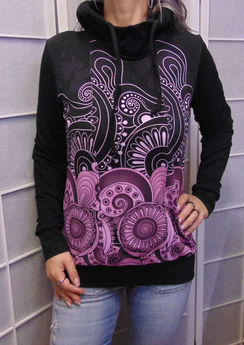 Mikina s kapucí - mandaly S - XXXL