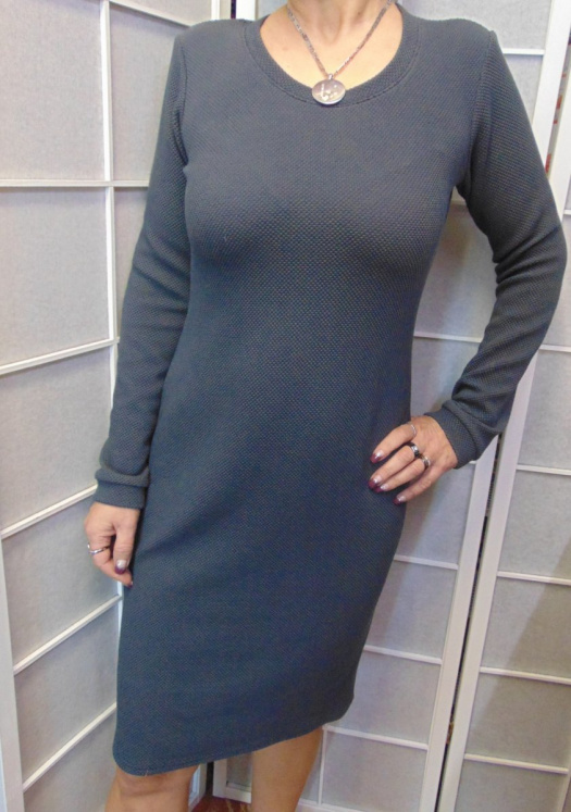 Pouzdrové šaty - barva antracit, velikost S - XXXL