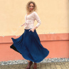 Zavazovací tunika s rukávem pudrová