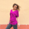 Tunika prodloužená s krátkým rukávem fuchsia