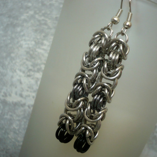 Byzantine silver & black & ice