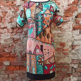 Šaty - domky, velikost L - MAXI SLEVA:)