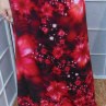 Dlouhá sukně - červené květy S - XXL