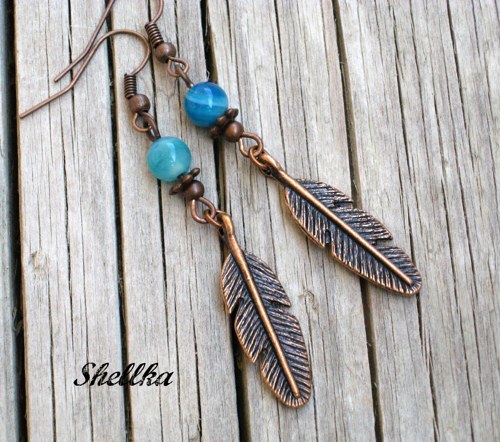 Náušnice s achátem