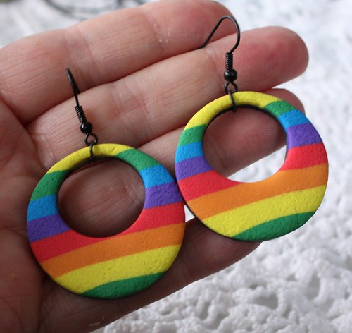 vzorované náušnice 