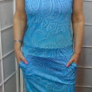 Šaty - modré paisley (bavlna)