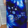 Dlouhá sukně - modré květy S - XXL