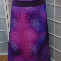Dlouhá sukně - mandaly s fialovou (bavlna)