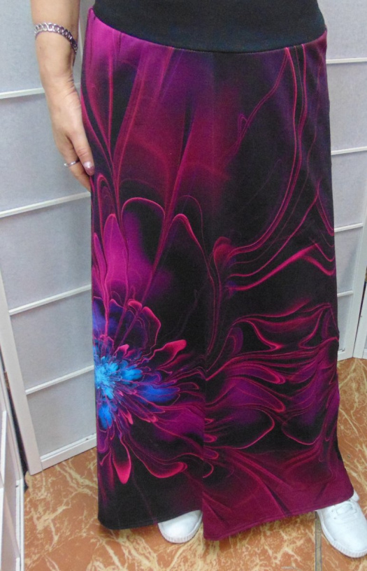 Dlouhá sukně - velký vzor, velikost S - XXL
