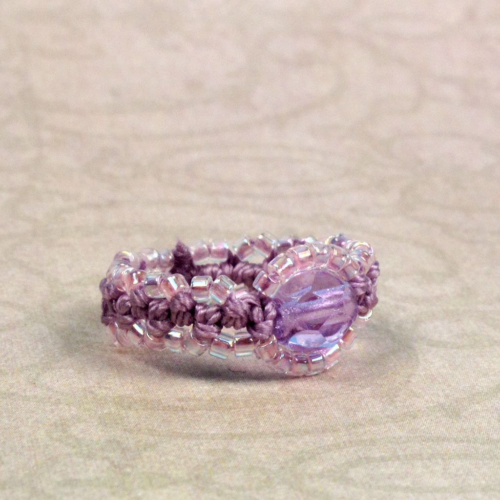 Prstýnek Amálka fialkový - dětský  (č. 1410)