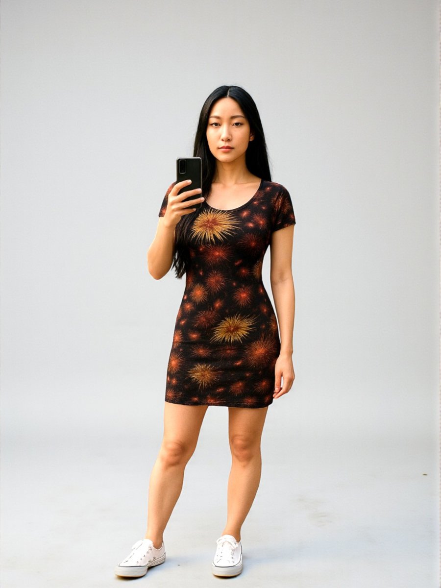 AKCE- Dámské šaty Ohňostroj S/M