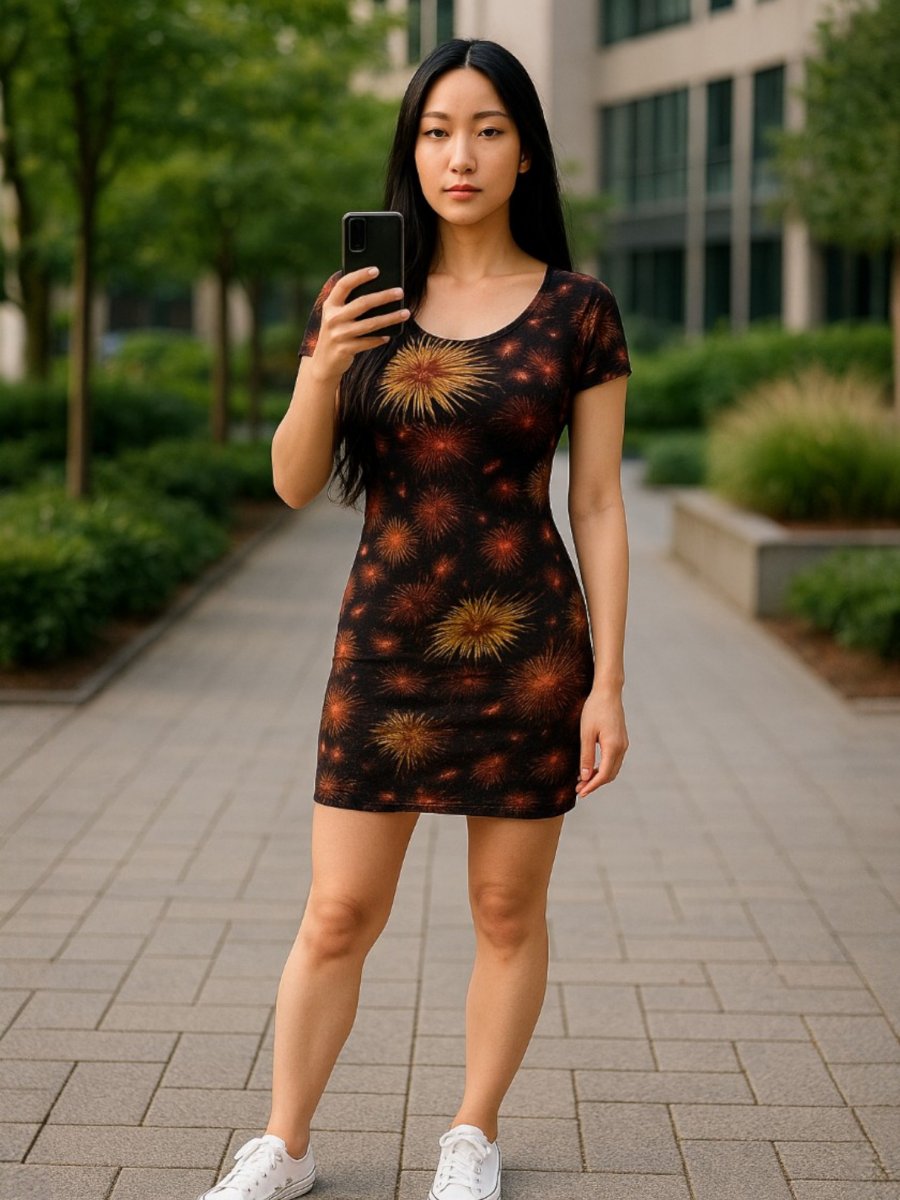 AKCE- Dámské šaty Ohňostroj S/M