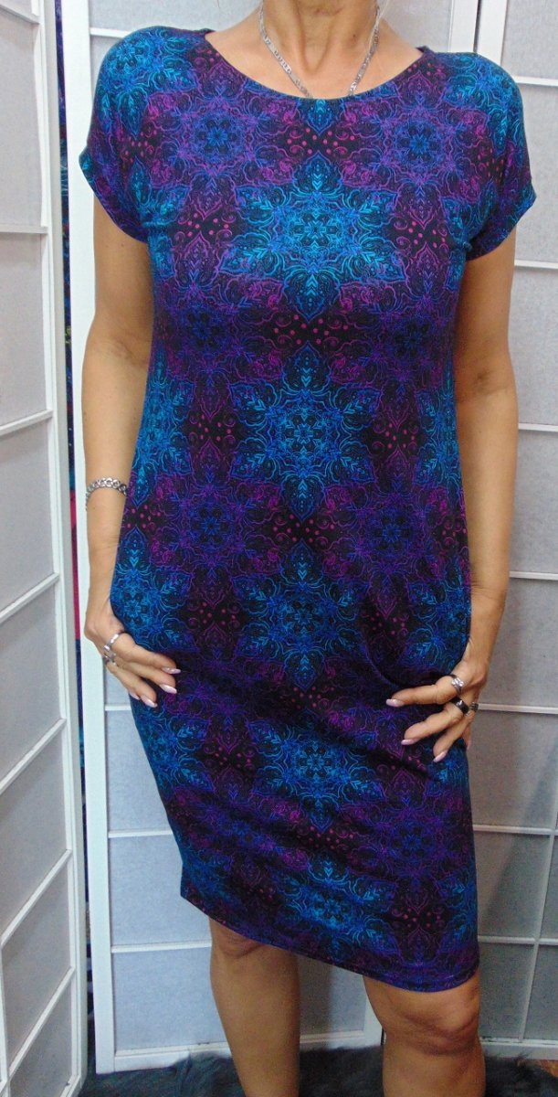 Šaty s kapsami - mandaly (bavlna)