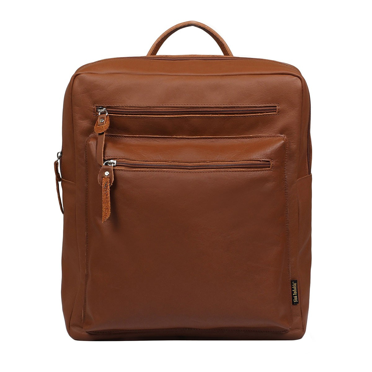 Velký kožený batoh - rezavý