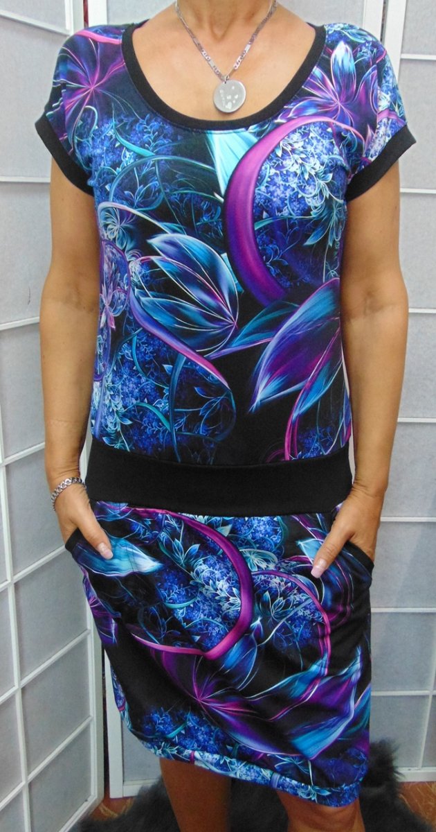 Šaty - abstrakt (bavlna)