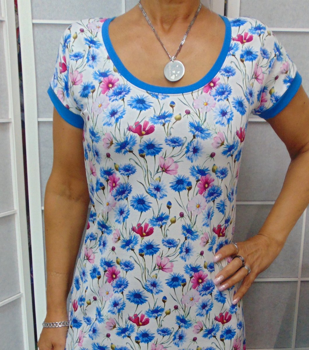 Tričko - chrpy (bavlna)