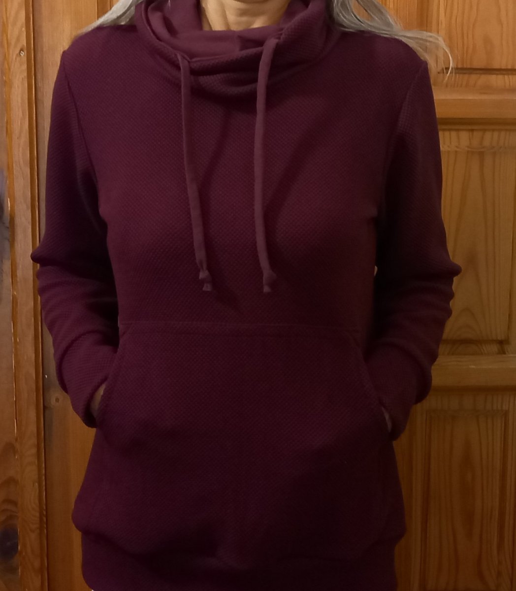 Mikina ROLÁK/KAPUCE - barva bordó (teplákovina)